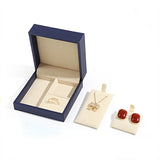 PU Leather Jewelry Set Box Ring Pendant Earring Holder Storage