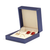 PU Leather Jewelry Set Box Ring Pendant Earring Holder Storage
