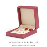 PU Leather Jewelry Set Box Ring Pendant Earring Holder Storage