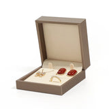 PU Leather Jewelry Set Box Ring Pendant Earring Holder Storage