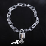 Pink Acrylic Chain Lock Pendant Necklace for Women Girl