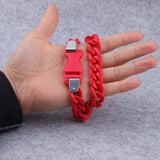 Punk Chain Padlock Necklace Chunky Buckle Pendant