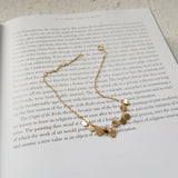 Punk 925 Silver Gold Polished Coin Chain Bracelet Tassel