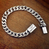 Punk Bracelet Men's High-value Cuban Bracelets Engravable Boyfriend