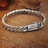 Punk Bracelet Men's High-value Cuban Bracelets Engravable Boyfriend