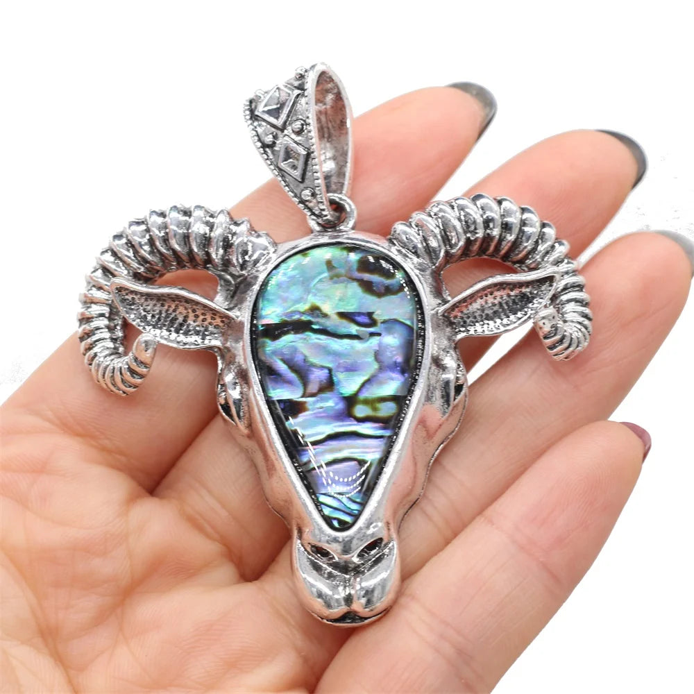 Punk Bull Head Antique Pendant for DIY Necklace