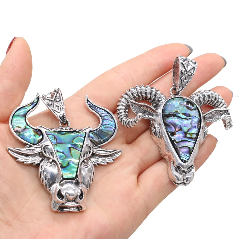 Punk Bull Head Antique Pendant for DIY Necklace