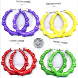 Punk Celebrity Basketball Wives Neon Hoop Earrings