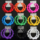 Punk Celebrity Basketball Wives Neon Hoop Earrings
