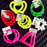 Punk Celebrity Basketball Wives Neon Hoop Earrings