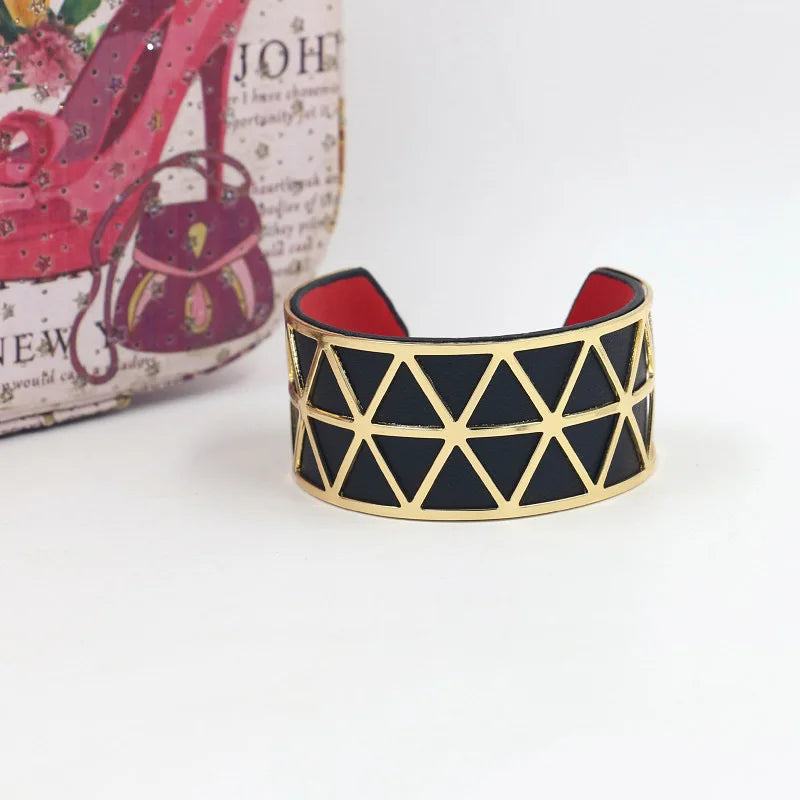 Punk Charm Hollow Bangles Cuff Bracelet For Women
