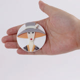 Punk Sunhat Lady Brooch Pins Acrylic Lapel Pins Jewelry