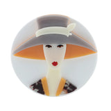 Punk Sunhat Lady Brooch Pins Acrylic Lapel Pins Jewelry