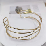 Punk Silver Torques Choker Necklace Vintage Metal Collar Choker