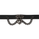 Punk Gothic PU Leather Choker Chain Heart Collar Necklace