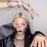 Silver Snake Punk Hip Hop Necklace for Women