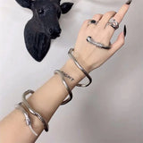 Silver Snake Punk Hip Hop Necklace for Women