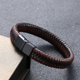 Punk Men Jewelry Leather Bracelet Braided Charm Friendship Bracelets