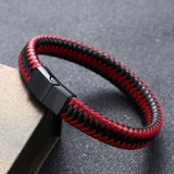 Punk Men Jewelry Leather Bracelet Braided Charm Friendship Bracelets