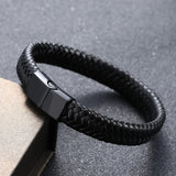 Punk Men Jewelry Leather Bracelet Braided Charm Friendship Bracelets