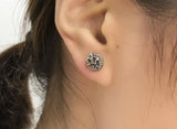 Punk Sterling Silver Chameleon Skeleton Stud Earrings
