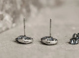 Punk Sterling Silver Chameleon Skeleton Stud Earrings