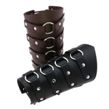 Punk Rock Leather Arm Guard Bracelet Strap Hand Ring