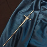 Punk Ruby Pendant Sword Hairpin for Women