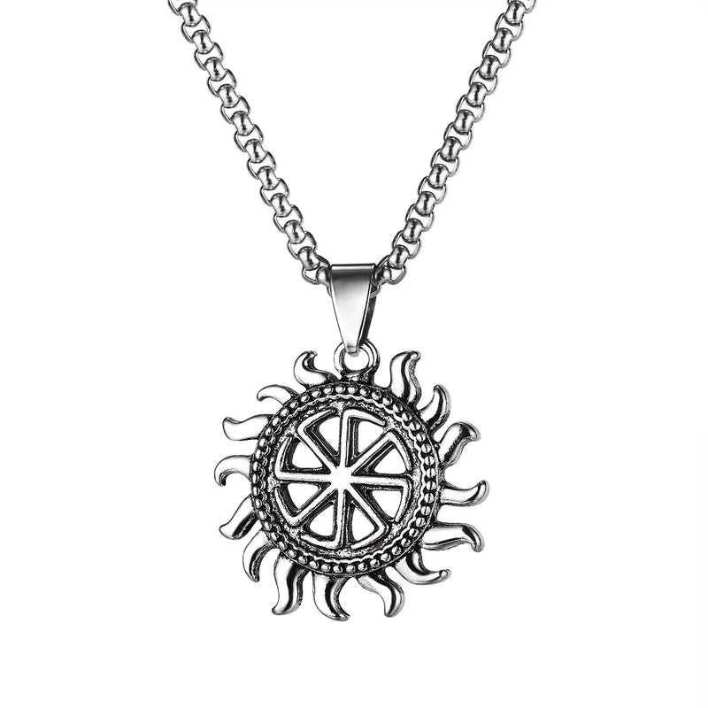 Punk Stainless Steel Chain Demon Dagger Pendant Necklace For Men