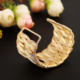 Punk Style Cuff Bangles Metal Wrap Weaving Silver Bracelet Costume Jewellery