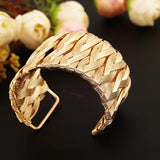 Punk Style Cuff Bangles Metal Wrap Weaving Silver Bracelet Costume Jewellery
