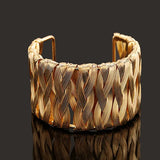 Punk Style Cuff Bangles Metal Wrap Weaving Silver Bracelet Costume Jewellery