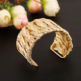 Punk Style Cuff Bangles Metal Wrap Weaving Silver Bracelet Costume Jewellery