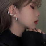 Punk Twining Snake Shape Earrings Stud Cuff Earrings for Women Girls