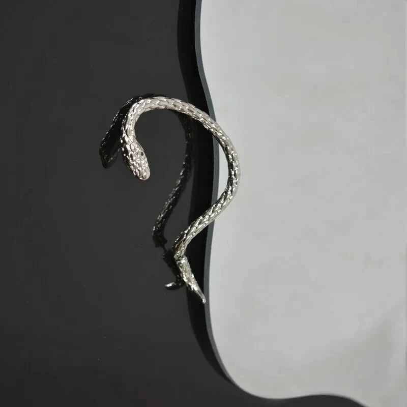 Punk Twining Snake Shape Earrings Stud Cuff Earrings for Women Girls