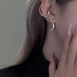 Punk Twining Snake Shape Earrings Stud Cuff Earrings for Women Girls
