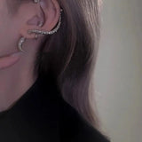 Punk Twining Snake Shape Earrings Stud Cuff Earrings for Women Girls