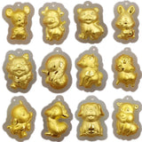24k Yellow Pendant 25x18mm Chinese Zodiac Nephrite Jade Charm