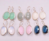 925 Silver Earrings with Colourful Crystal Ear Hook