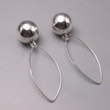 925 Sterling Silver Earrings Smooth Ball Ear Hook