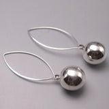 925 Sterling Silver Earrings Smooth Ball Ear Hook