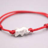 999 Fine Silver Bracelet 10mm Ox Bead Hand-Woven for Woman Man Kid
