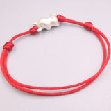 999 Fine Silver Bracelet 10mm Ox Bead Hand-Woven for Woman Man Kid