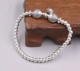 Solid 925 Sterling Bracelet Two Fish Pisces Link Chain Bracelet 16-20cm