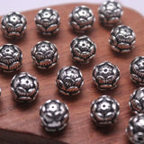 925 Sterling Silver Bead 8-9mm Lotus Flower DIY Accessory