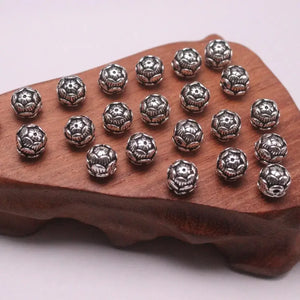 925 Sterling Silver Bead 8-9mm Lotus Flower DIY Accessory