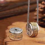 Qianlong Tongbao Pendant Wealth Rolling Ball Necklace