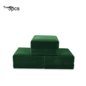 Green Velvet Cufflinks Jewelry Display Organizer Box Mens Cufflinks Storage
