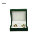 Green Velvet Cufflinks Jewelry Display Organizer Box Mens Cufflinks Storage