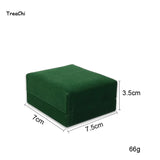 Green Velvet Cufflinks Jewelry Display Organizer Box Mens Cufflinks Storage